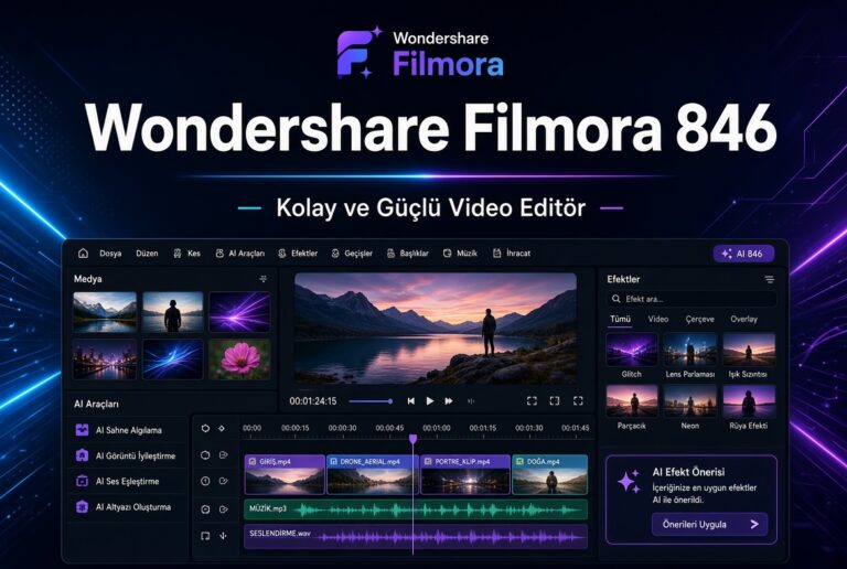 Wondershare Filmora Video Editör 846 Versiyonu İncelemesi – Kolay ve Güçlü Video Düzenleme